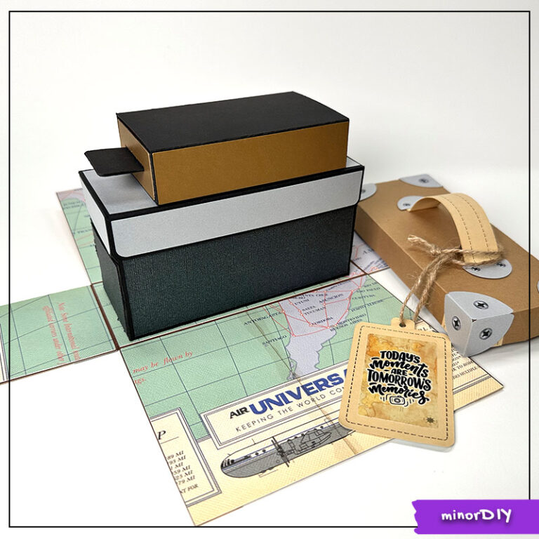 Exploding Suitcase Box Suitcase Explosion Box Bonus SVGs » minorDIY